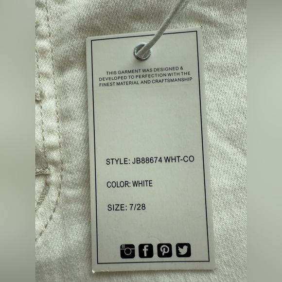 Judy Blue Don't Be Salty High Rise Wide Leg Cropped Jeans - Picture 8 of 8